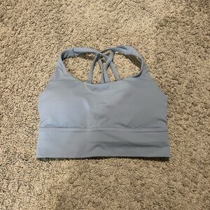 Lululemon Athletica Energy Baby Blue Strappy Sports Bra Size 4
